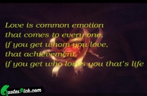 Love Is Common Emotion